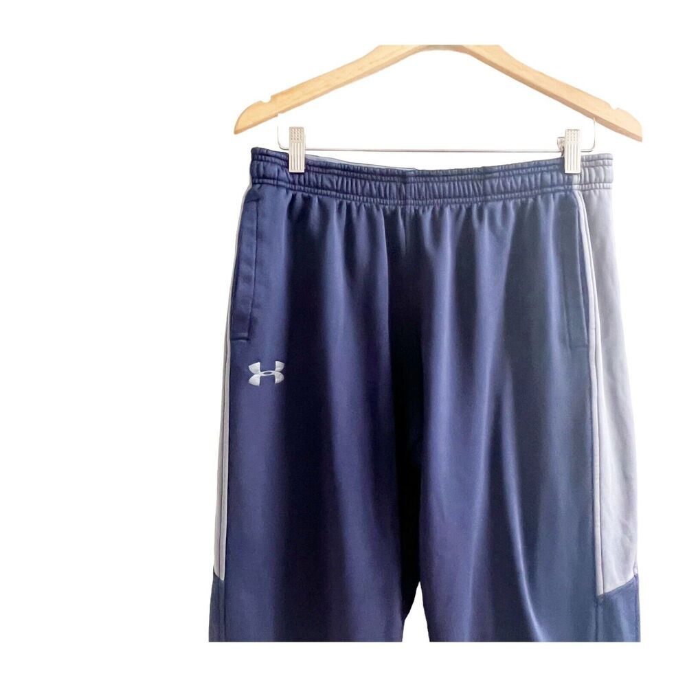 Under Armour Men’s Colorblock Loose Fit Sweatpants Gym Training Size Large Navy - Picture 4 of 10